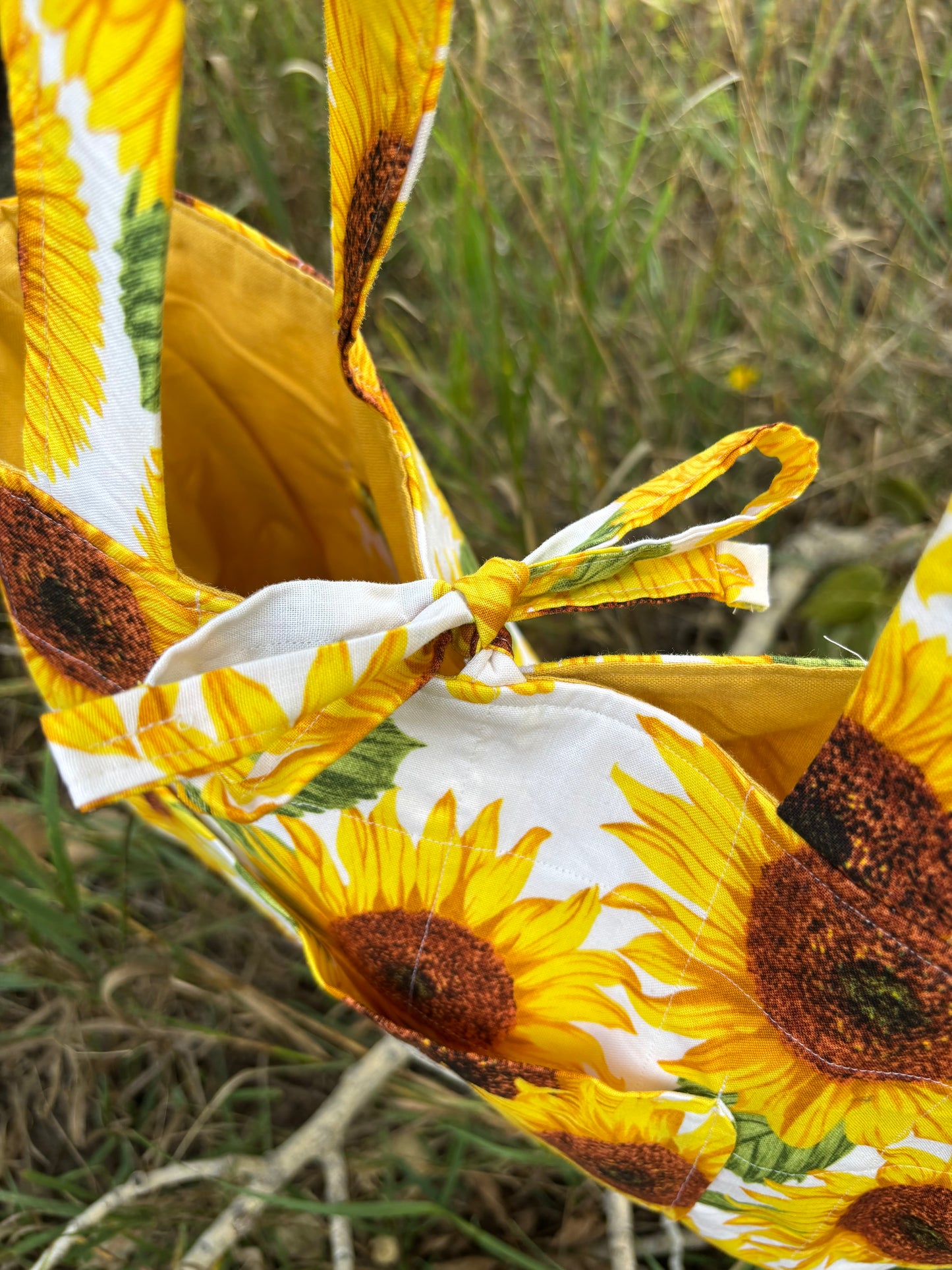 Sunflower Quilted Bible Tote Bag