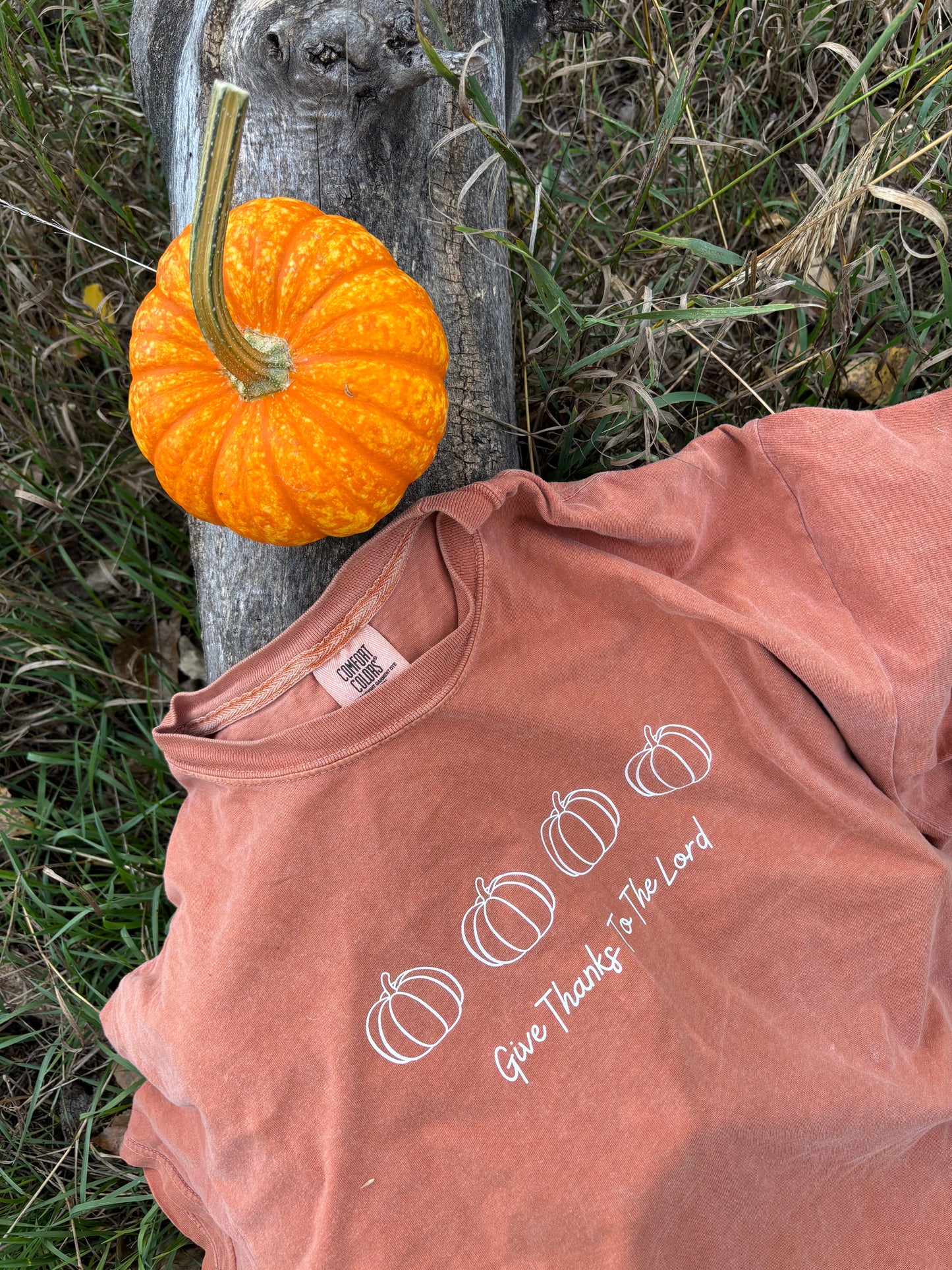 Give Thanks To The Lord Pumpkin Tee