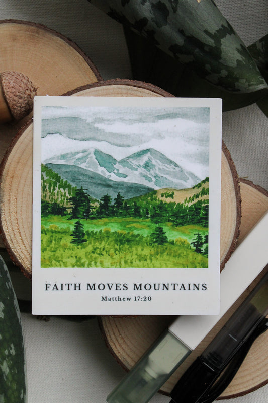 Faith Moves Mountains Sticker