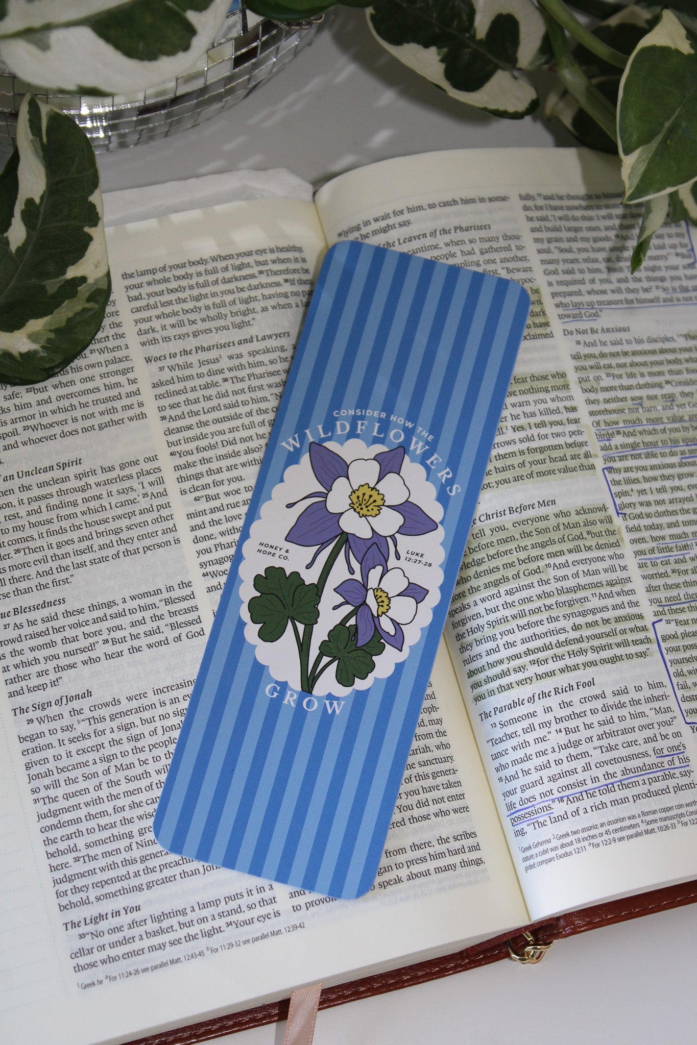 Consider How The Wildflowers Grow Bookmark