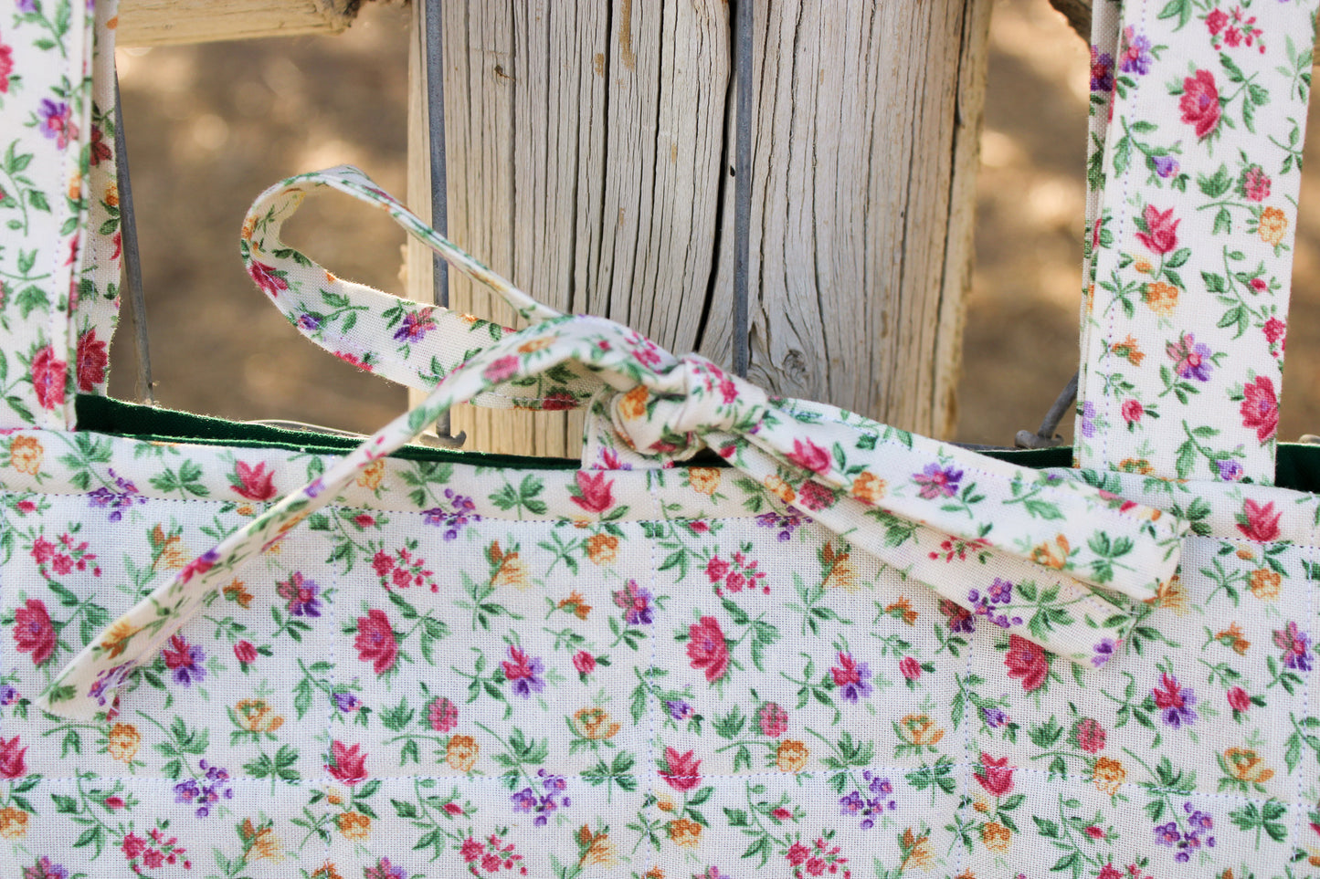 Floral Quilted Bible Tote Bag