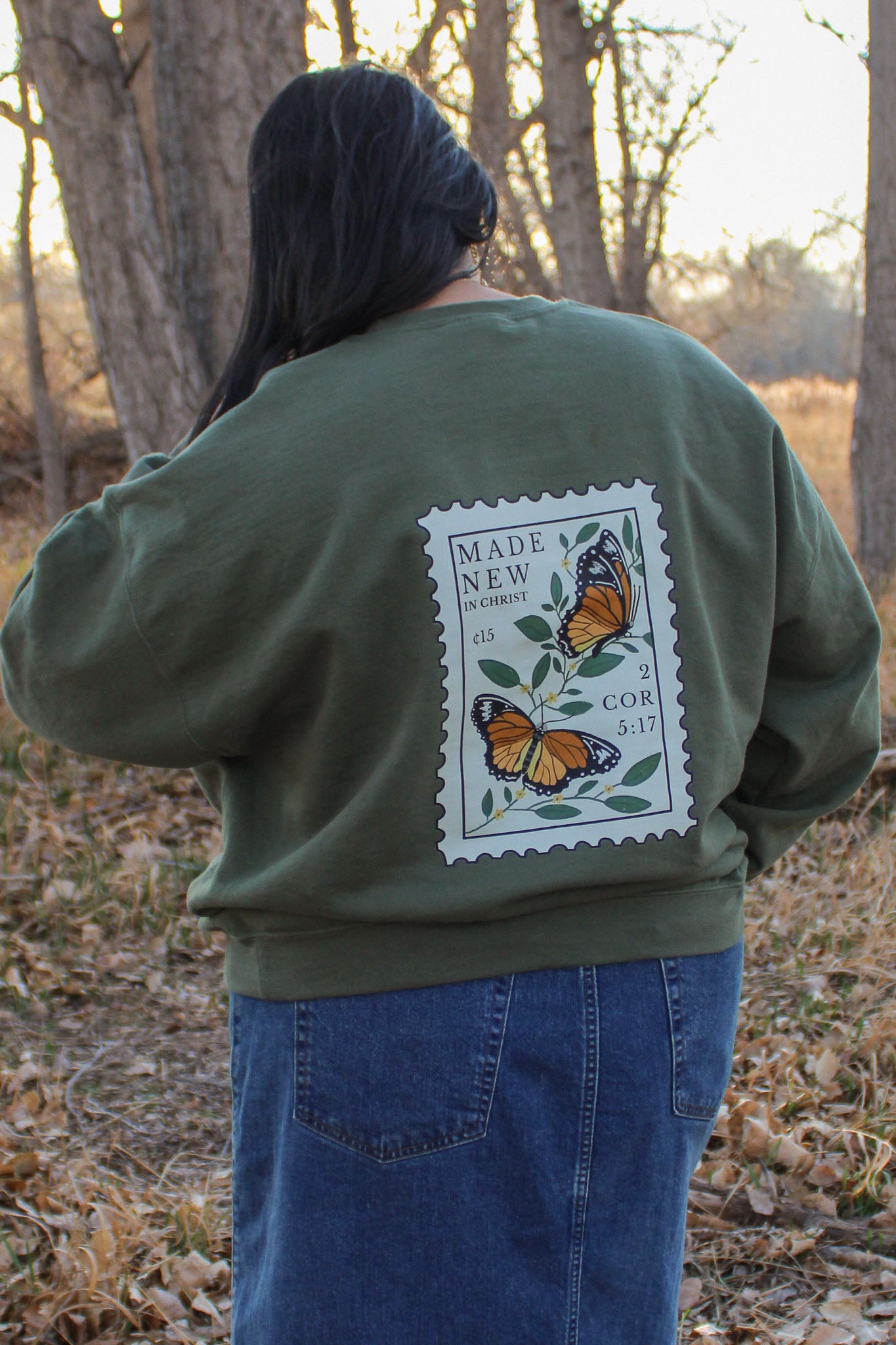 Made New Embroidered Butterfly Sweatshirt