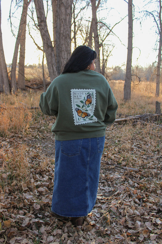 Made New Embroidered Butterfly Sweatshirt