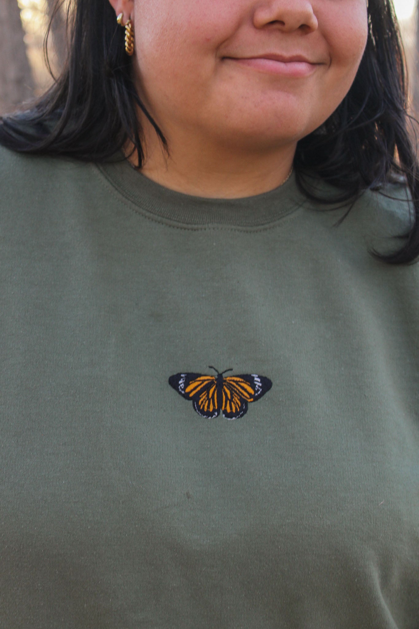 Made New Embroidered Butterfly Sweatshirt