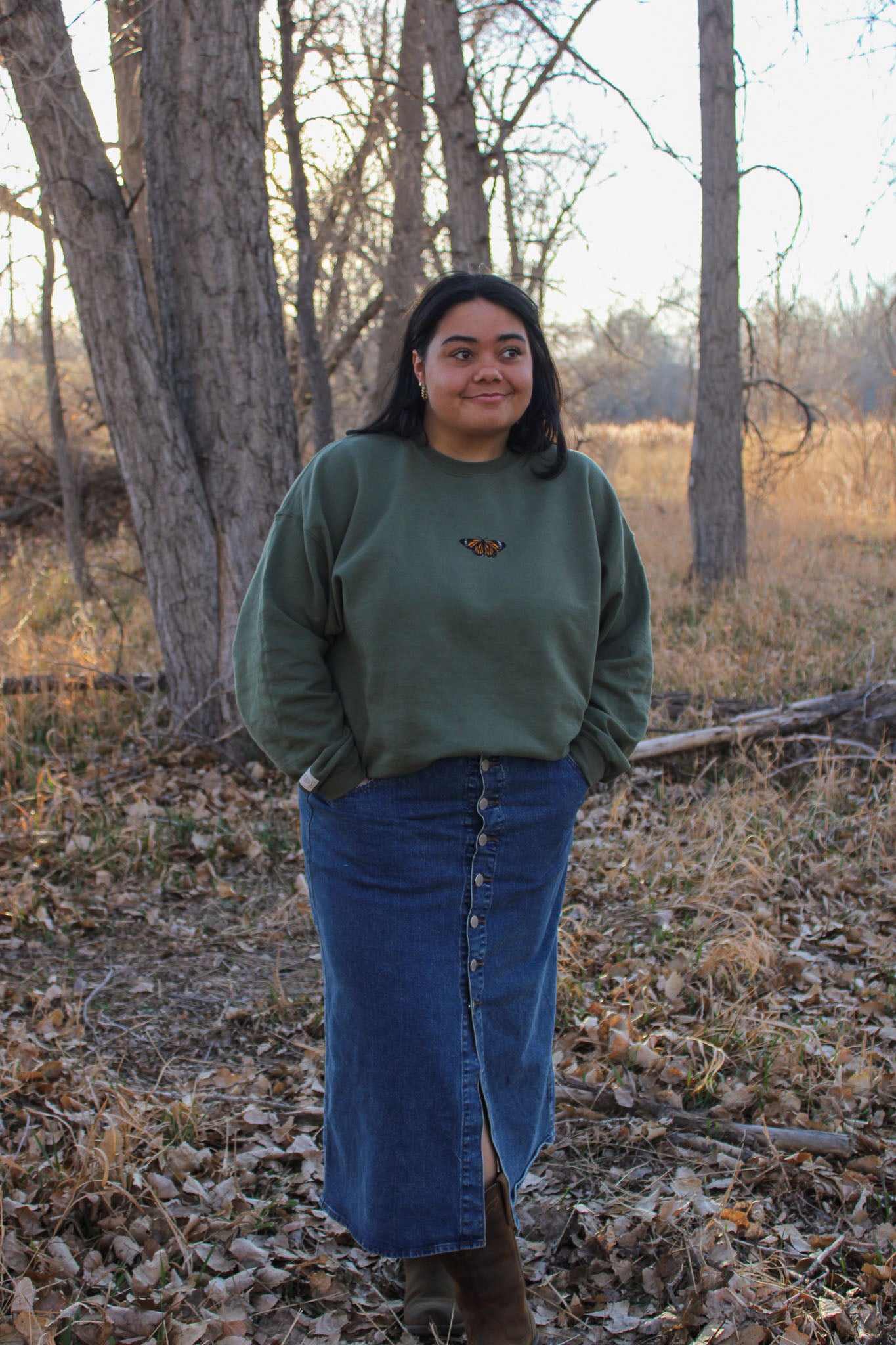 Made New Embroidered Butterfly Sweatshirt