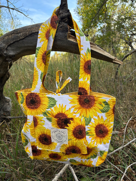 Sunflower Quilted Bible Tote Bag