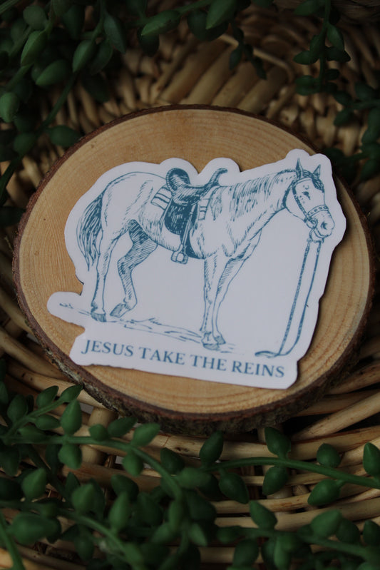 Jesus Take The Reigns Sticker