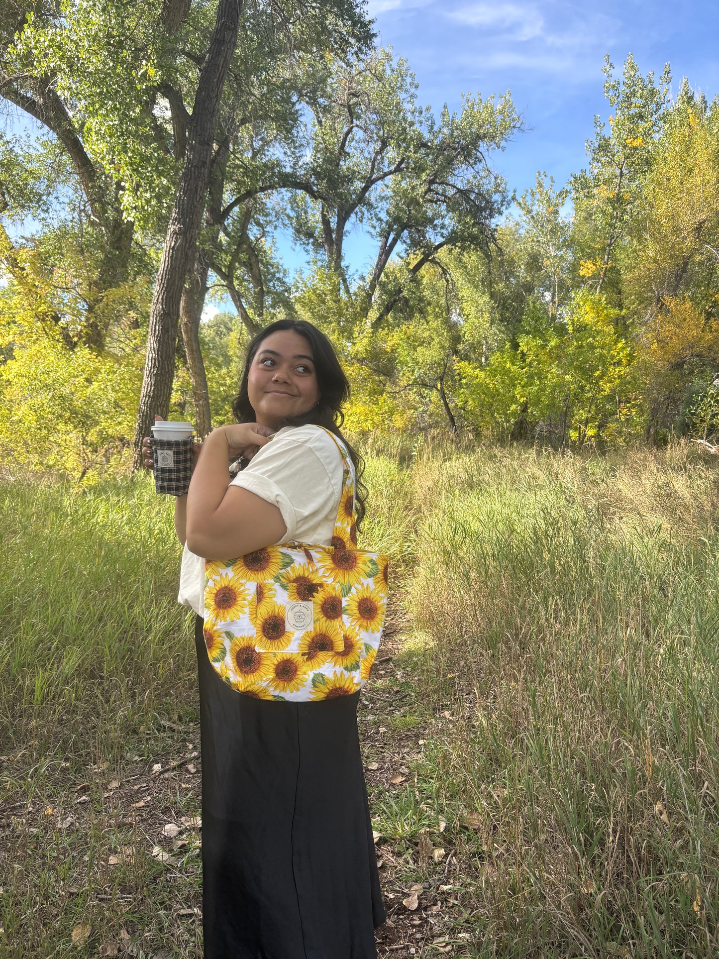 Sunflower Quilted Bible Tote Bag