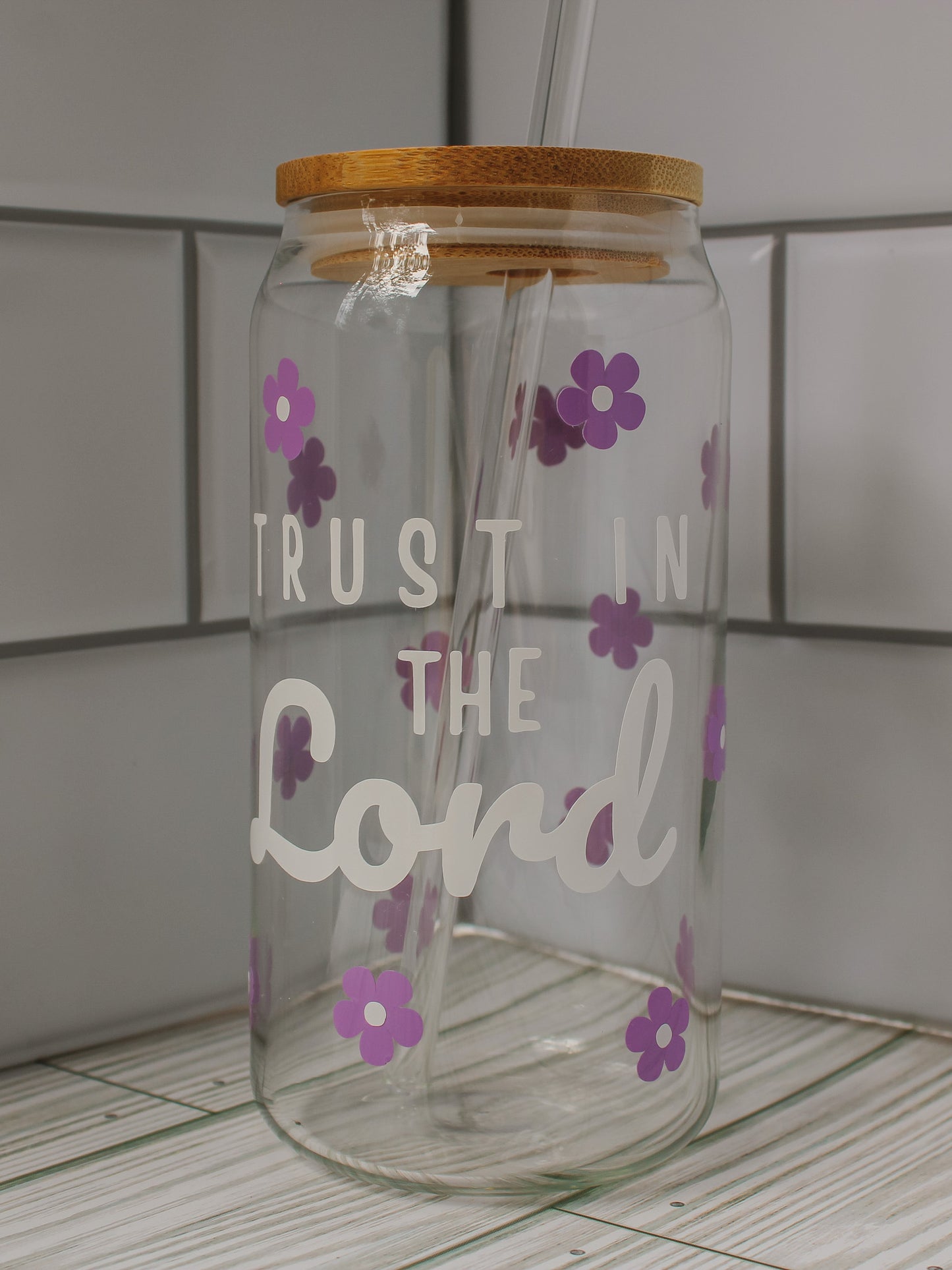 Trust In The Lord Iced Coffee Cup