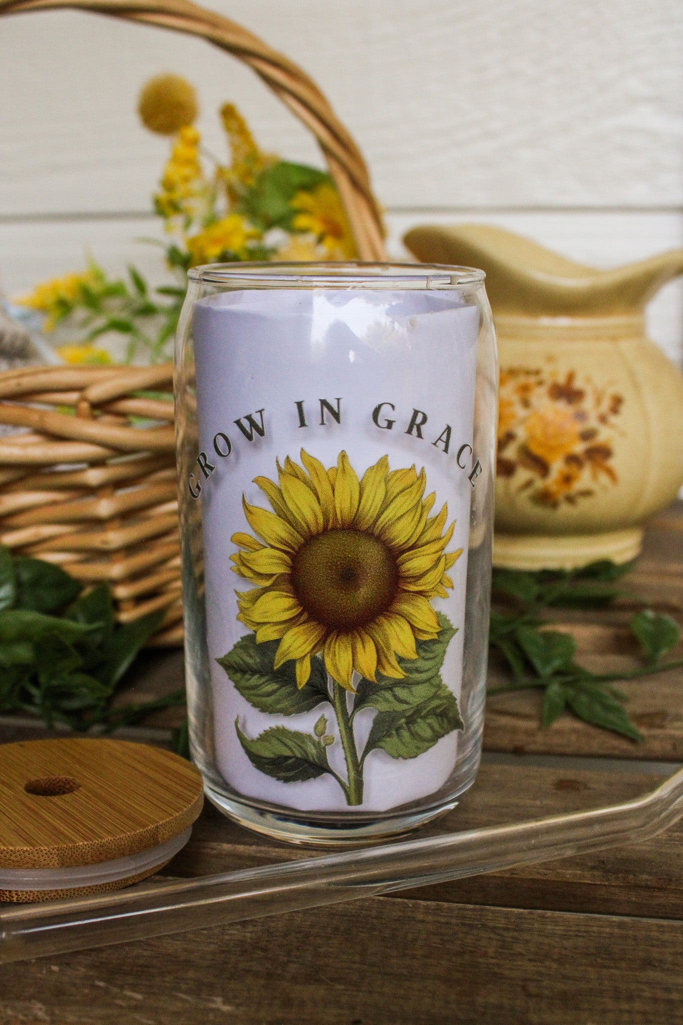 Grow In Grace Glass Cup