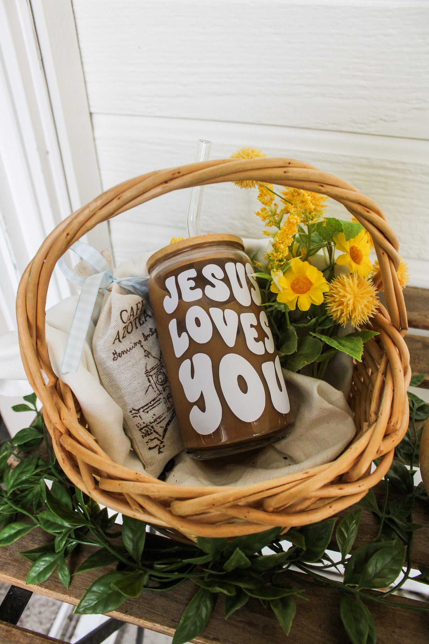 Jesus Loves You Glass Cup