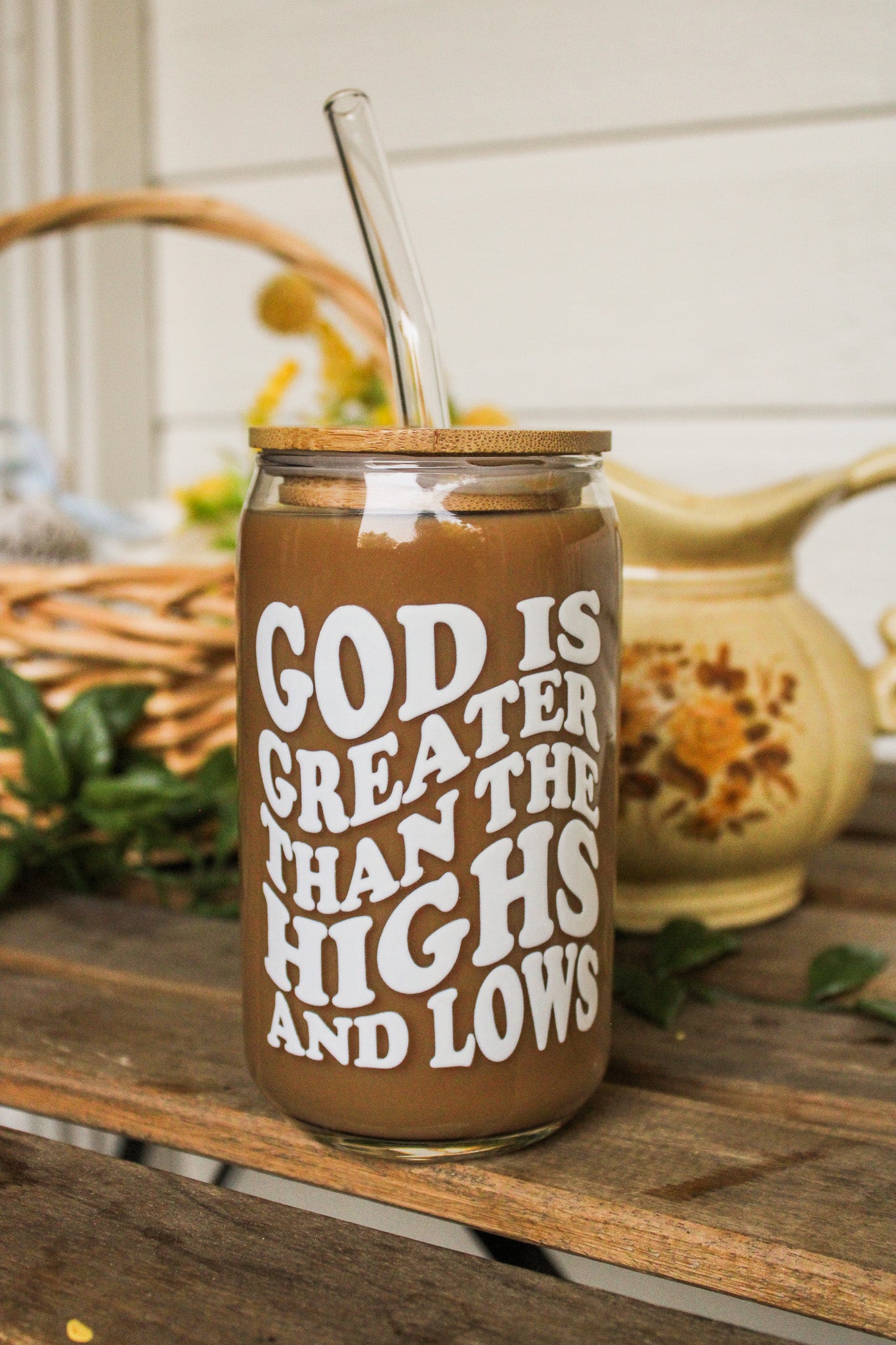 God Is Greater Glass Cup