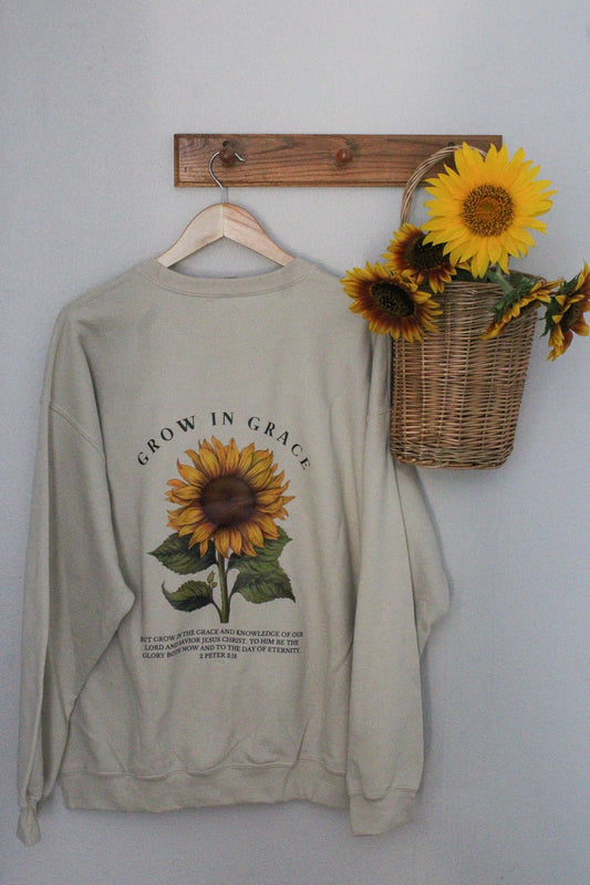 Grow in Grace Sunflower Sweatshirt