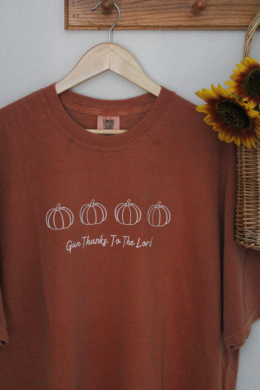 Give Thanks To The Lord Pumpkin Tee