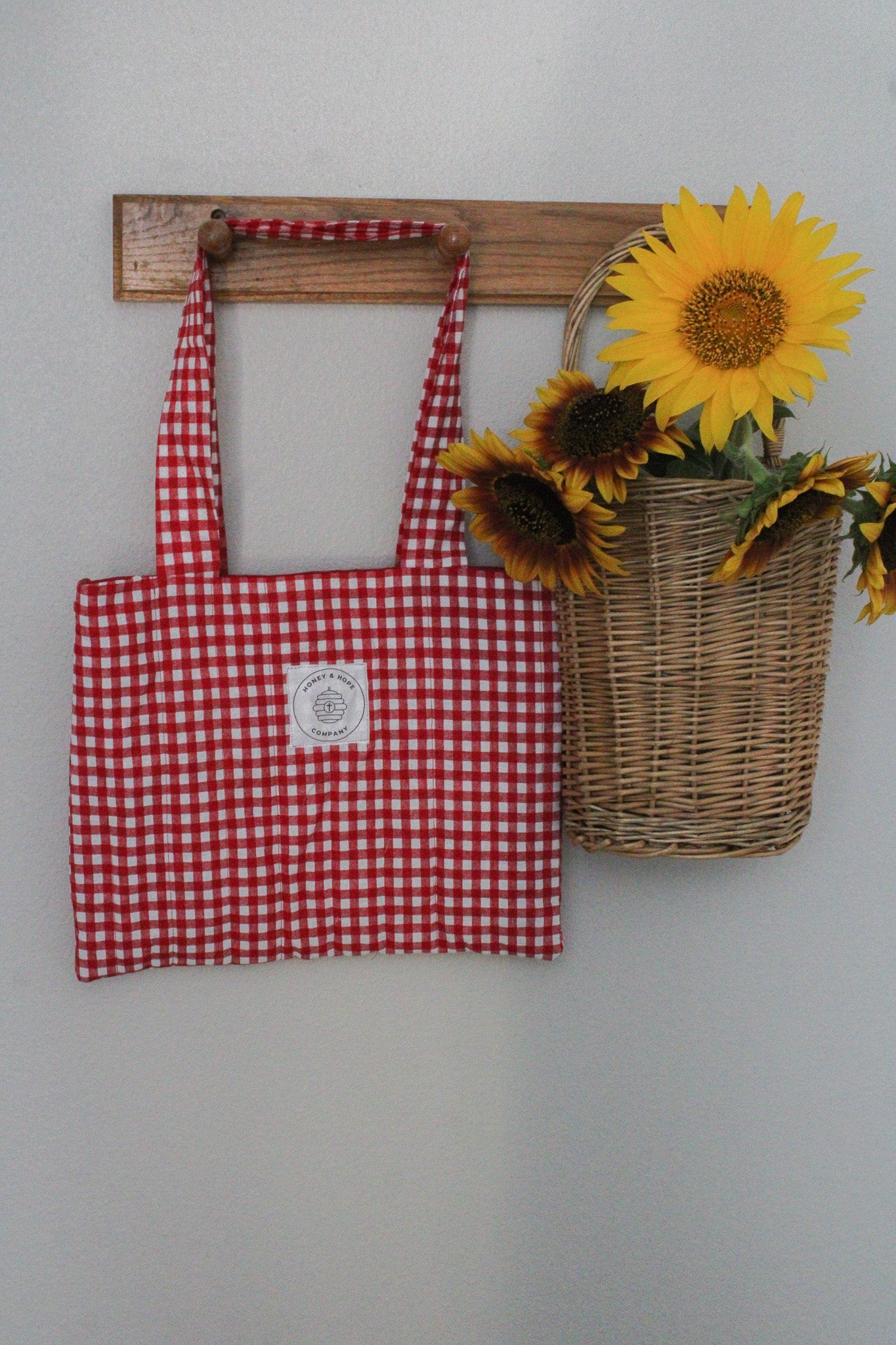 Red Plaid Bible Tote