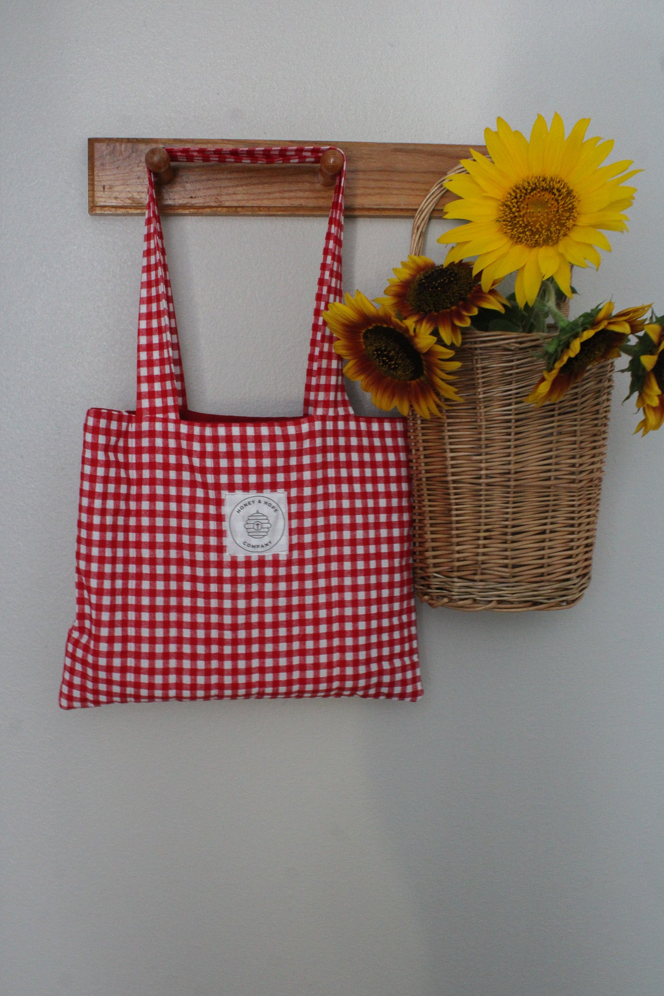 Red Plaid Bible Tote