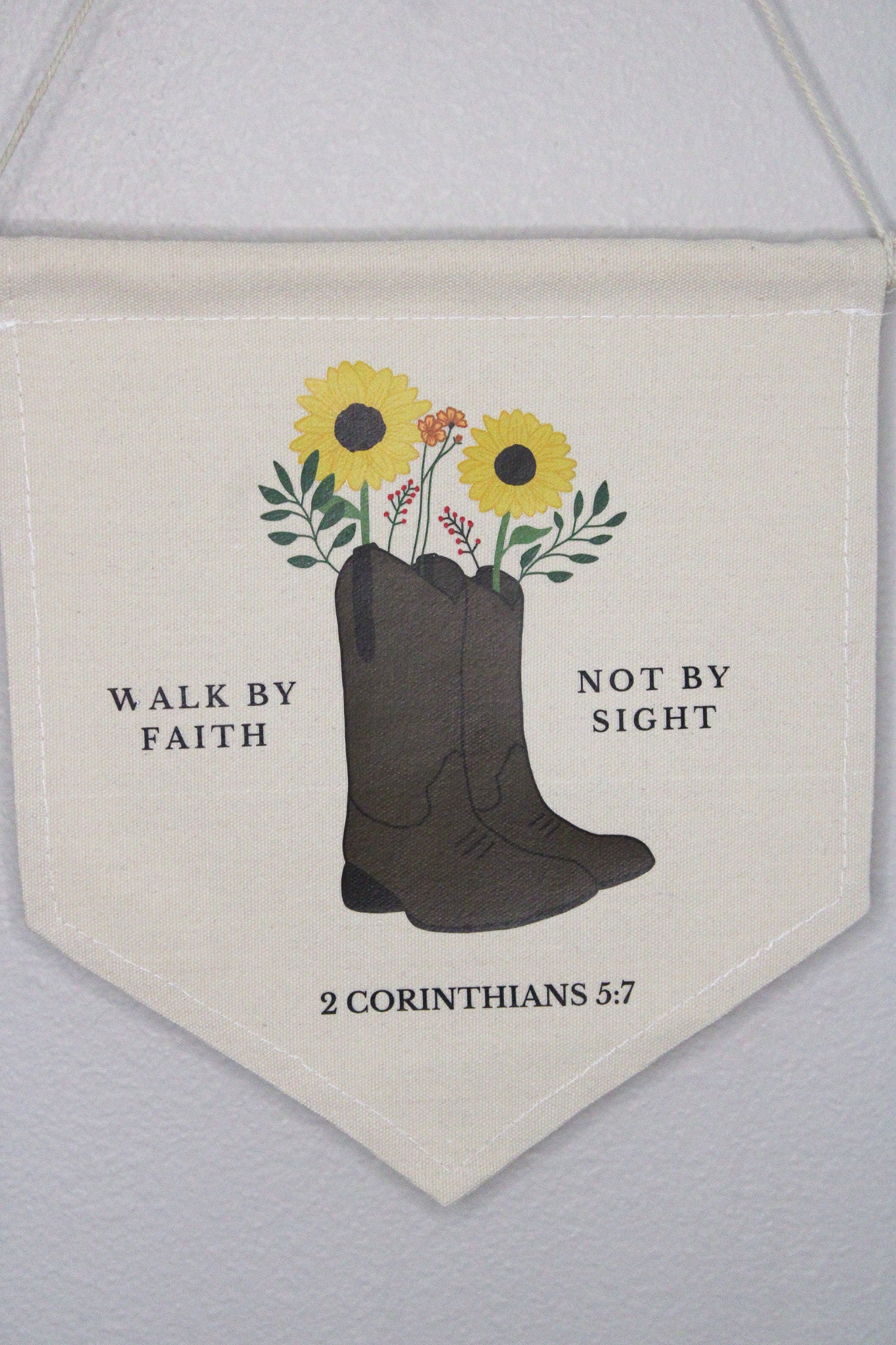 Walk By Faith Not By Sight Cowgirl boots Wall Decor