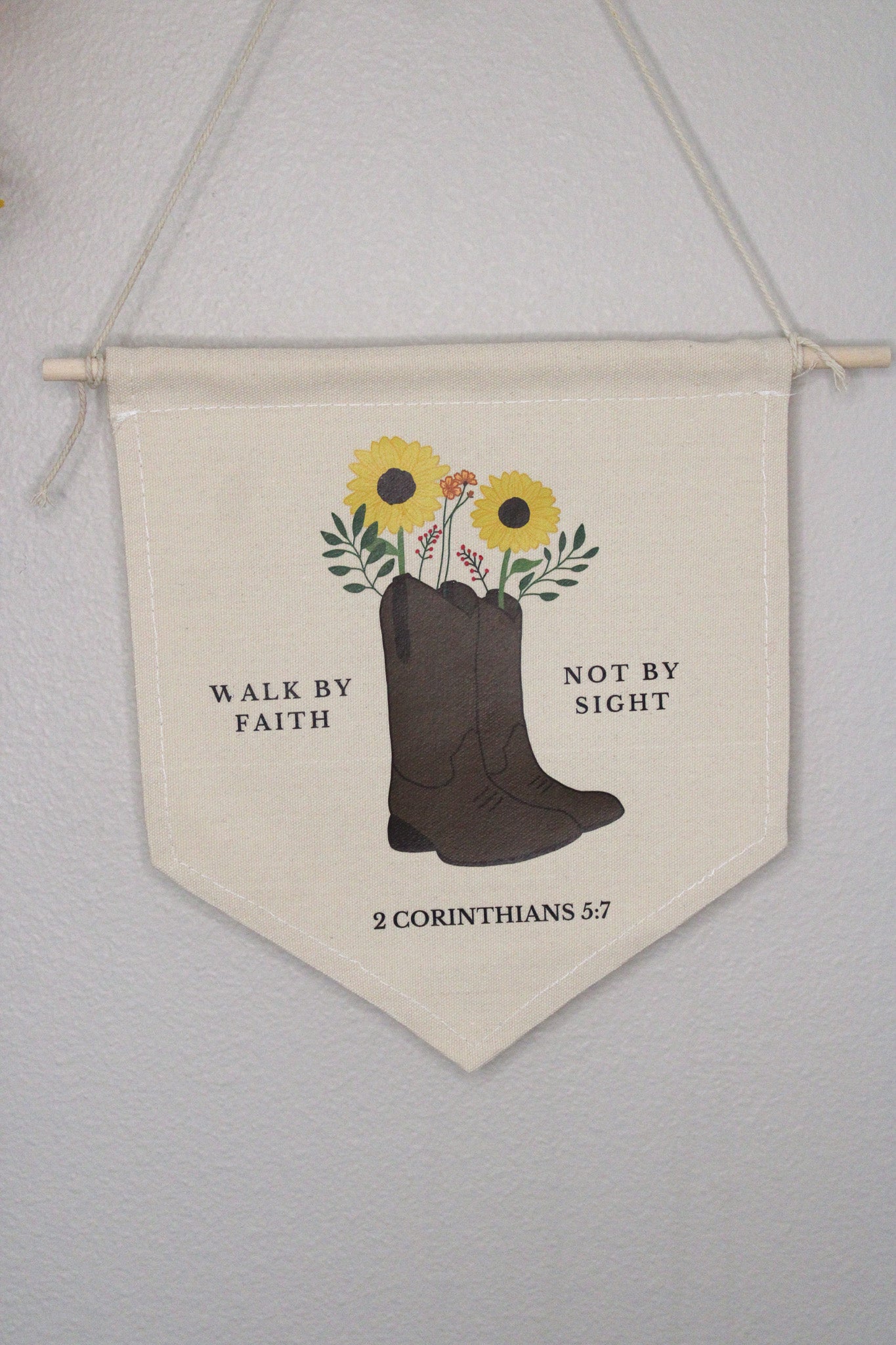 Walk By Faith Not By Sight Cowgirl boots Wall Decor