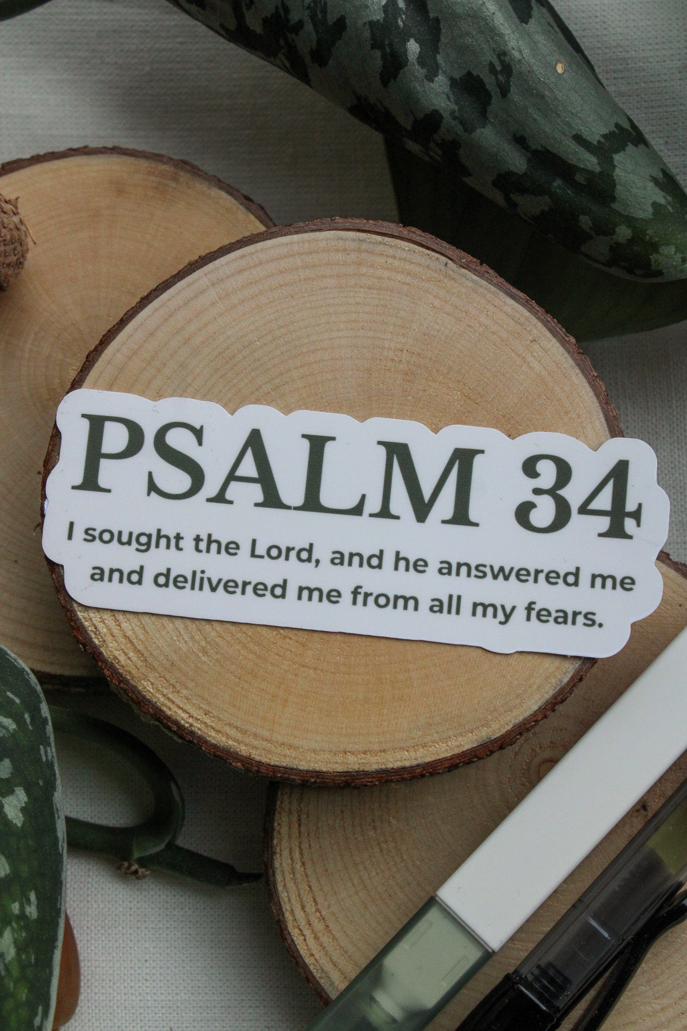 Psalm 34 Verse Sticker